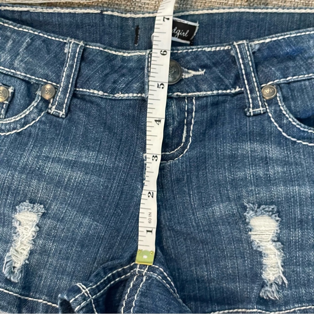 Soundgirl Distressed Jean Short Shorts - Picture 5 of 7